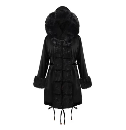 new fashion winter jacket women Imitation fur collar loose long parkas big fur outerwear - Цвет: Style 10