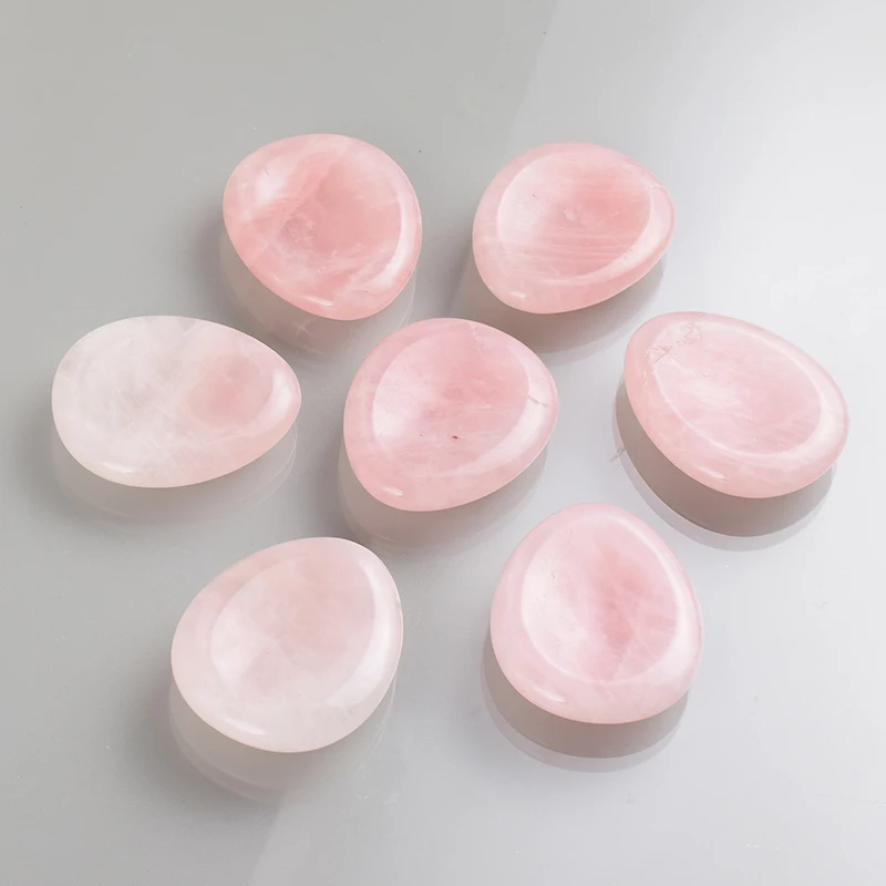 Rose Quartz Worry Stone 45*37MM Tumbled Natural Palm Stone Chakra Tool Thumb-Stone Reiki Healing Energy Feng Shui Home Decor Rose Quartz Worry Stone 45*37MM Tumbled Natural Palm Stone Chakra Tool Thumb-Stone Reiki Healing Energy Feng Shui Home Decor