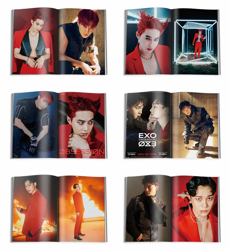 Kpop EXO 6-й альбом Мини-фотокнига Мода K-pop EXO фотоальбом мини-книга Фотокарта коллекция фанатов Прямая поставка