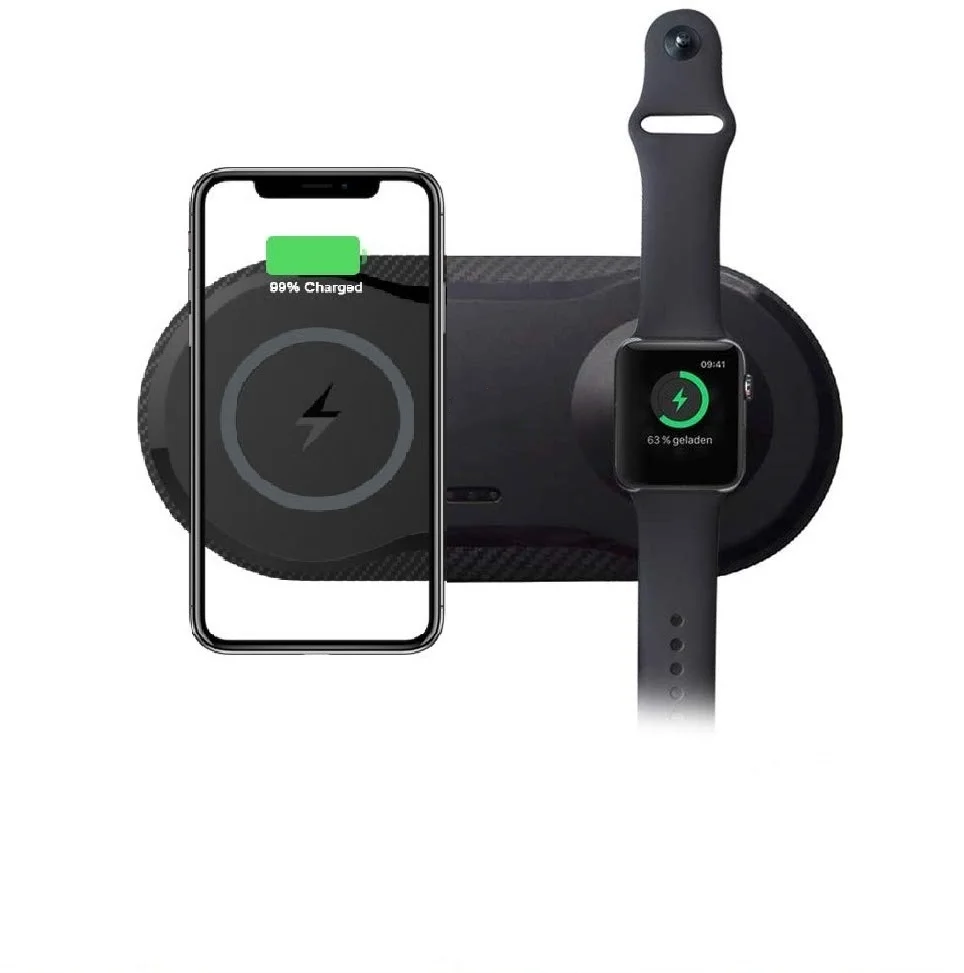FDGAO 2 в 1 Qi Беспроводная зарядная док-станция для iPhone 11 X XS MAX XR 8 для Airpods Apple Watch 5 4 3 2 10 Вт быстрая зарядная панель - Цвет: for phone and watch