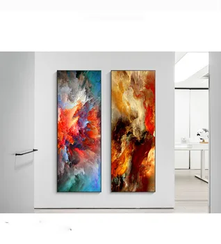 

DDHH Large Size Anvas Prints Painting Modern Abstract Colorful Clouds Wall Art Poster Pictures Home Decor For Living Room