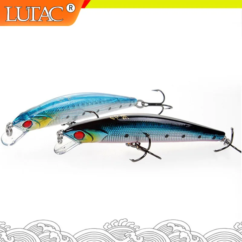 

Lutac Black Minnow Hard Jerk Baits Fishing Lure Pesca Wobblers Sinking Artificial Tackle High Quality 90mm 9.3g