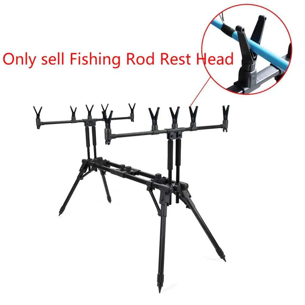 1pc ABS Carp Fishing Rod Rest Head Rod Holder Bracket Head \