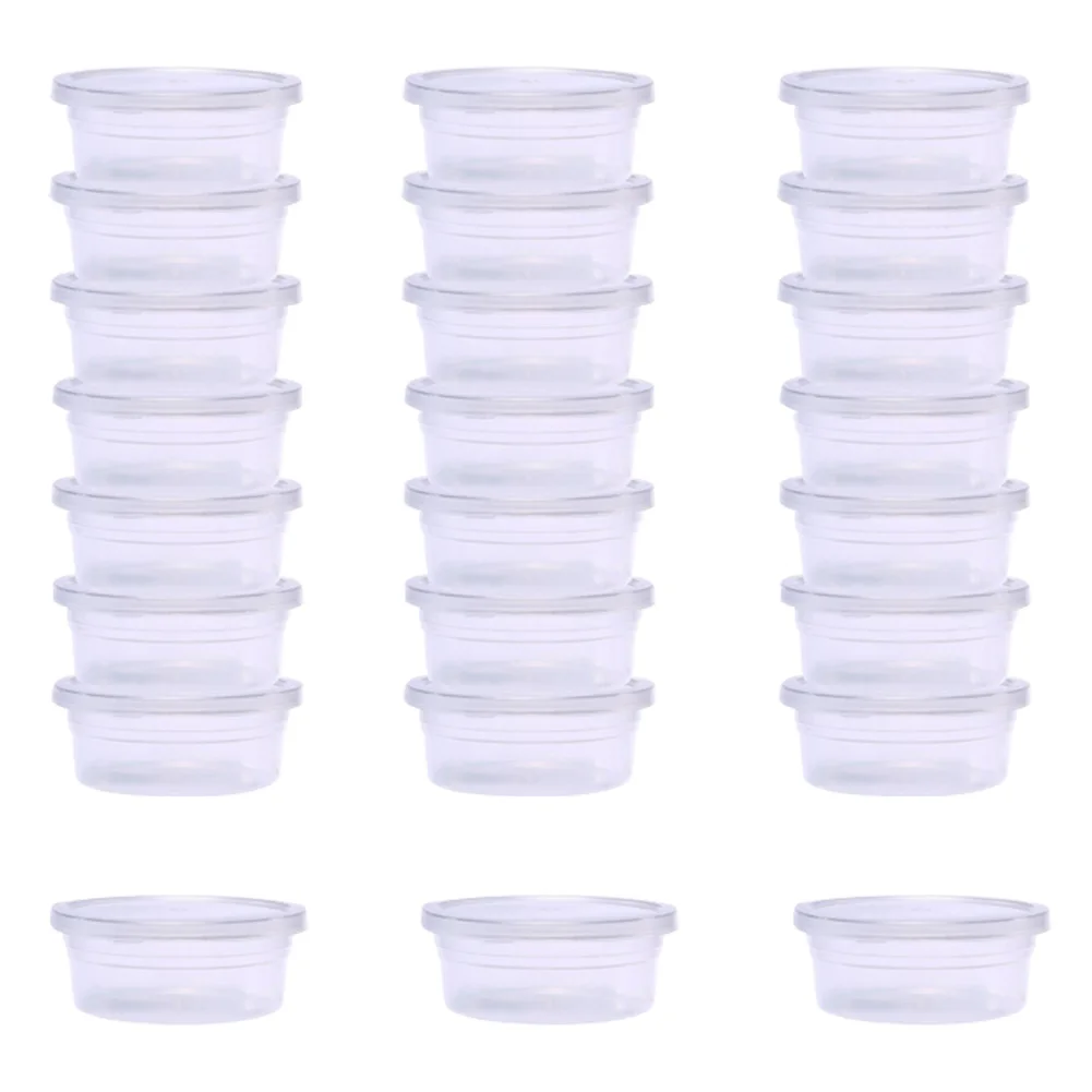 

24Pcs Pawaca Slime Storage Containers Reusable Round Plastic Box with Lids for 20g Foam Ball Soft Clay