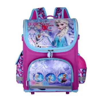 

Snow Queen Girls School Bags Nylon Orthopedic Princess Elsa Backpacks for Primary Students Children Kids Sofia Schoolbags