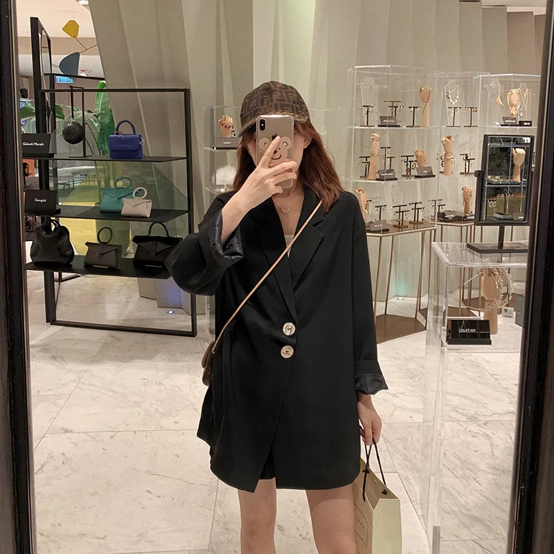 

2019 Autumn New Products Women's Customizable 7.29 10-Point Jujube Autumn Fall in Love with You, two-Button Niang Man Broad Suit
