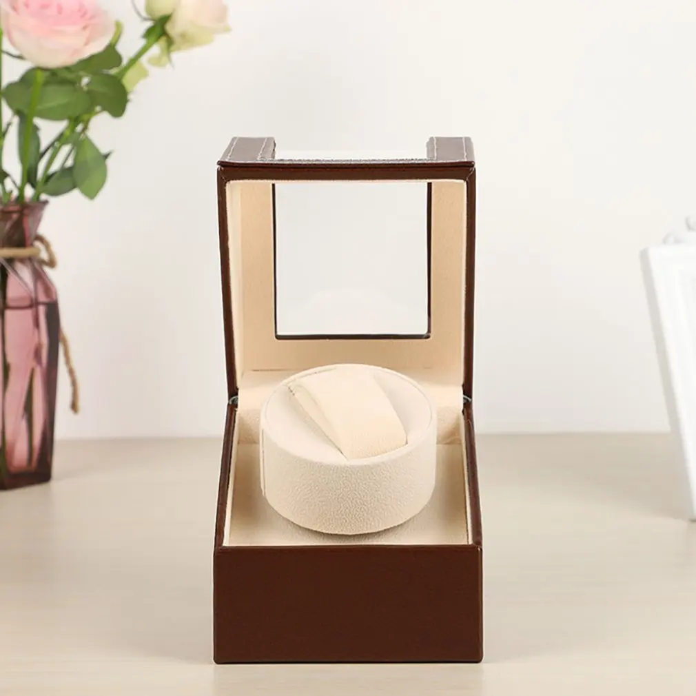 

Fashion Automatic Electric Mechanical Watch Winder Shaker Motor Rotary Storage Case Box Single Slot Watch Electric Motor Box