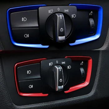 

For BMW 1 3 4 Series X5 F30 F31 F32 F34 Headlight Switch Buttons Decorative Frame Covers Stickers Interior Auto Accessories