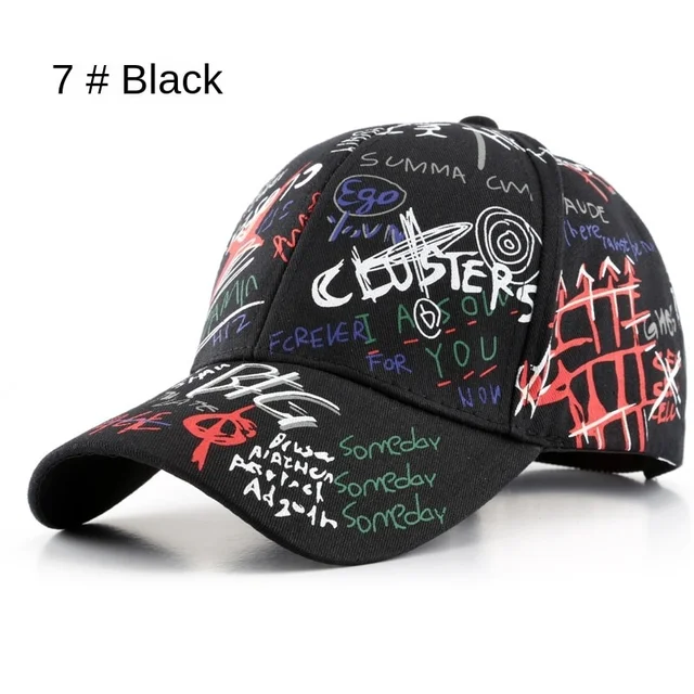 38 Styles Hot Graffiti Baseball Cap Women’s Hat Summer Sun Hat Cotton Men’s Baseball Cap Sports Cap Golf Cap Gorras Hombre 26