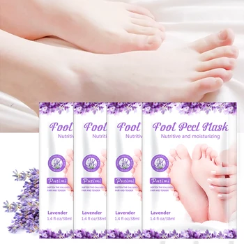 

PUTIMI 7Pair Lavender Exfoliating Foot Peel Mask for Legs Nourishing Whitening Dead Skin Remover Feet Mask Socks for Pedicure