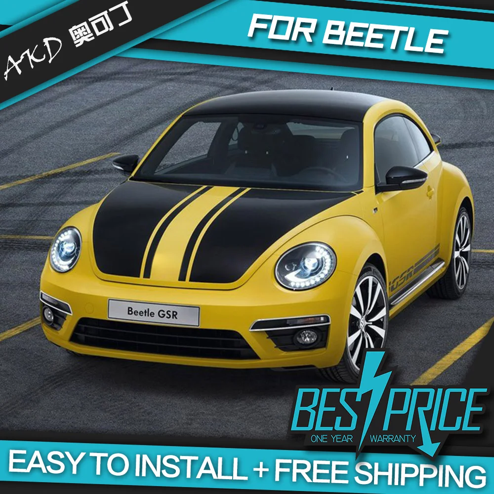 АКД автомобилей Стайлинг фар для VW Beetle фары светодиодный ходовые огни биксенон
