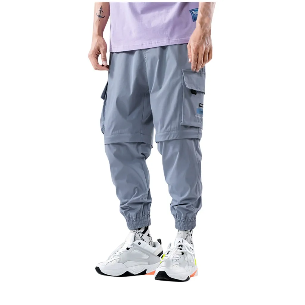 Pantalones hombre,, мужские новые стильные штаны с соединением, разборные штаны и комбинезон из двух частей, модные штаны, calca masculina
