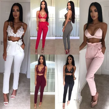 

2020 Spring and Summer High-Waisted Wrinkles Slim Casual Pants Feet Pencil Pants Women's Pants 0430#