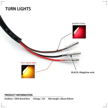 

Pair Motorcycle LED Turn Signals Light Amber Lamp For Honda Kawasaki MT-01 MT-03