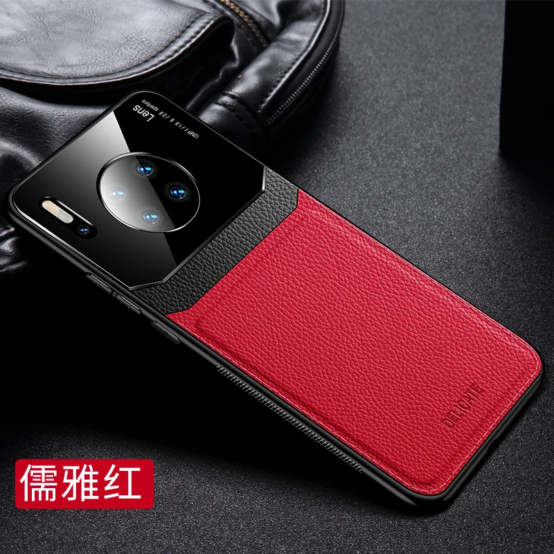 Для huawei mate 20 lite кожаный чехол huawei mate 20 pro, мягкий чехол для телефона huawei mate 30 lite, чехол mate 20x - Цвет: red