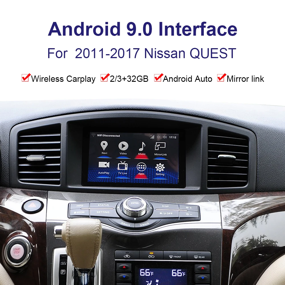Система Android автомобильный радиоплеер видеоинтерфейс для Nissan QUEST 2011-2017 интерфейс