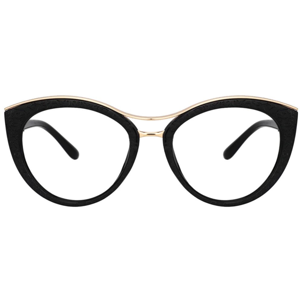 FX0772-01 Black Zeelool женские шикарные очки кошачий глаз без оправы с прозрачными линзами Carol FX0772 - Цвет оправы: FX0772-01 Black