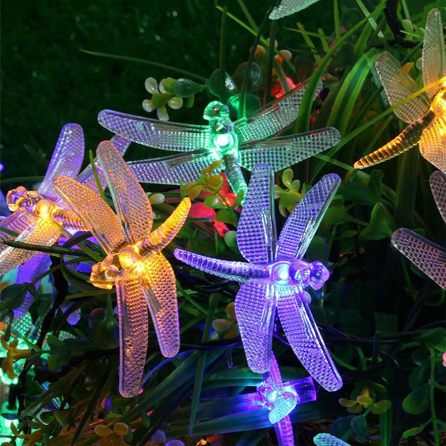 Tanbaby-Outdoor-Solar-Led-String-light-5M-20-Led-dragonfly-solar-panel-strip-light-IP65-Waterproof