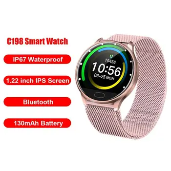 

New C198 Touch Screen Smart Watch Touch Point IP67 Waterproof Sleep Monitoring Message Reminder Sports Fitness Tracker