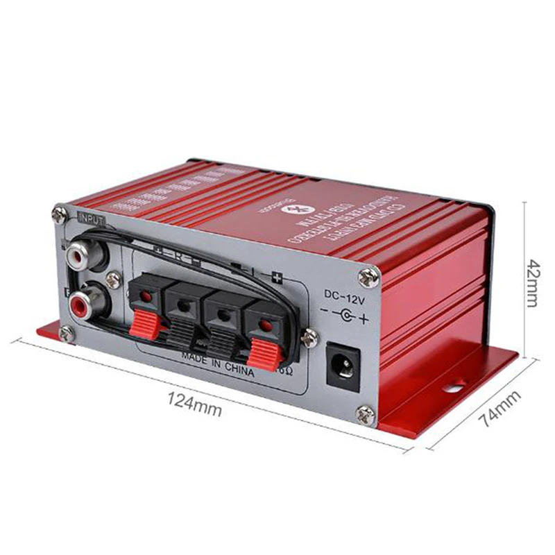 microphone amplifier G8 Car 12V 200W 4 Channel Digital Power Amplifier Stereo bluetooth AUX FM MP3 bass amplifier