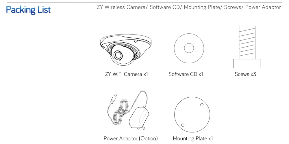Zyбезопасности 1080p Wifi камера CamHi приложение Onvif 20 м ночного видения Vandalproof SD карта двухсторонняя аудио сигнализация домашняя охранная CCTV камера