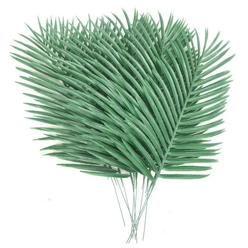 Hot XD-10PCS Artificial Palm Tree Faux Leaves Green Plants Greenery for Flowers Arrangement Wedding Decoration | Дом и сад
