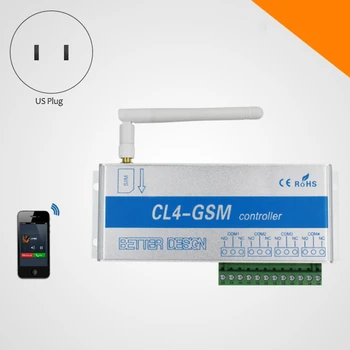 

Promotion! 4 Channel Relay CL4-GSM SMS GSM APP Wireless Controller GSM Receiver and Switch Gate/Door Opener Operator for Home Al