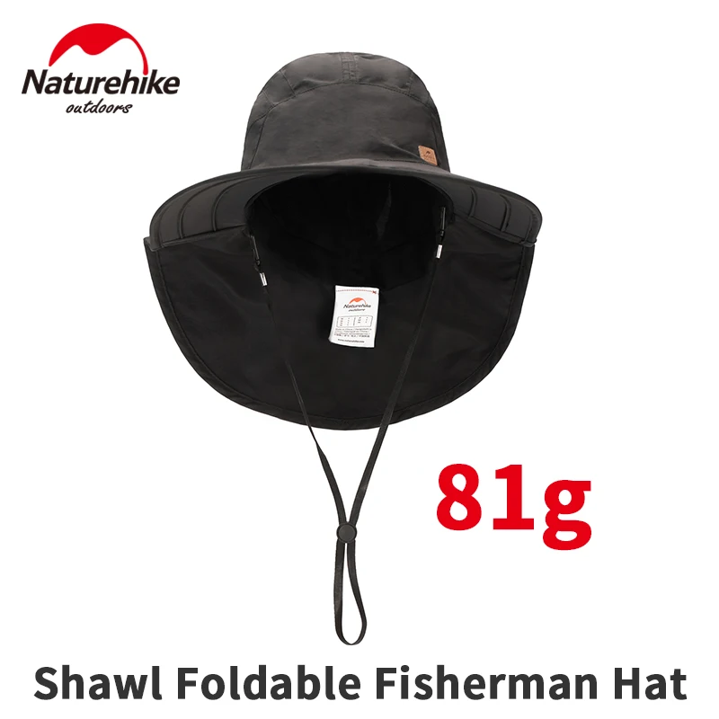 

Naturehike Fisherman Hat Summer Outdoor Sunscreen Shawl Sun Hat Big Eaves For Men And Women Camping Hiking Folding Fishing Cap