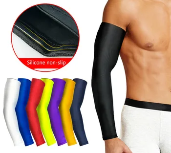 

Ice Silk Sleeves Arm Compression UV Protection Riding Summer Basketball Outdoor Sports Sunscreen Cool Silicone Anti-skid Thin