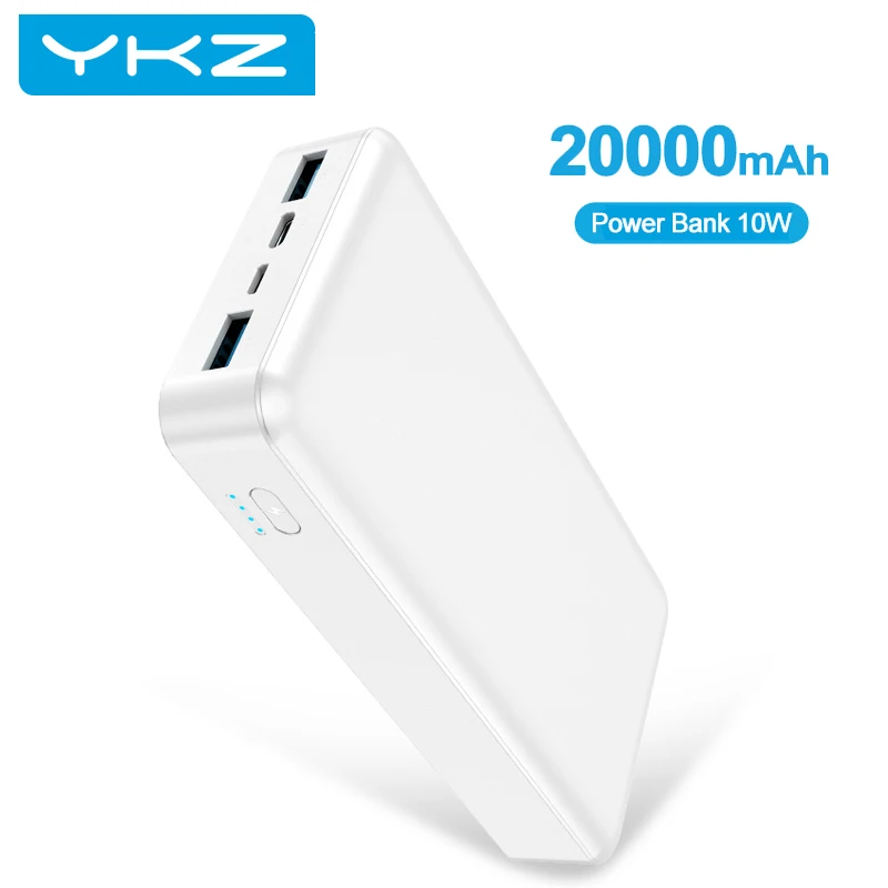 YKZ-Mini banco de energía de 20000mAh, cargador portátil de 10000mAh, 10W, carga rápida, tipo C, Usb C