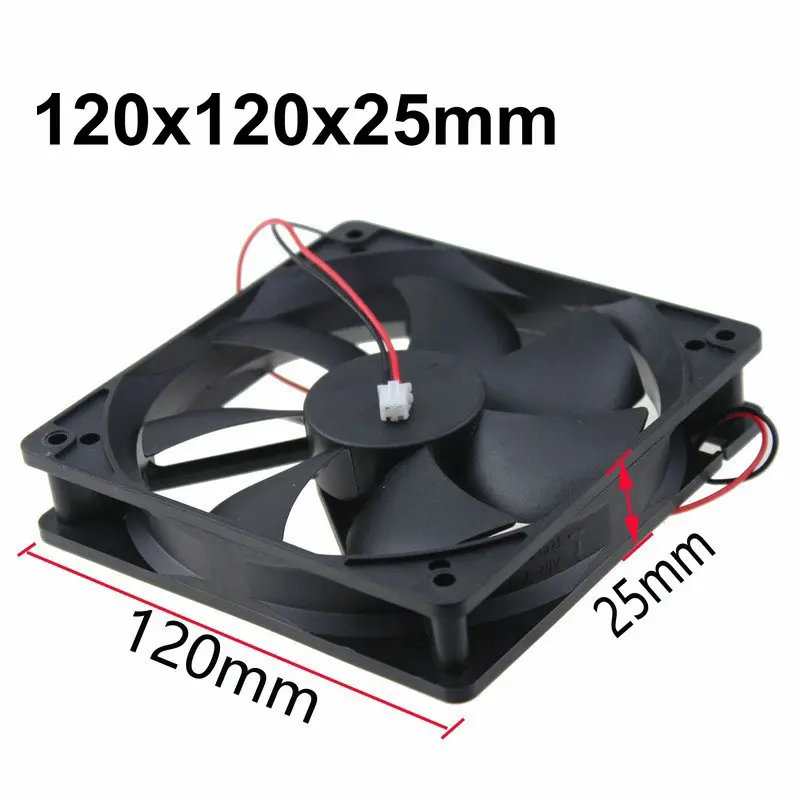 Gdstime Silencioso Ventilador de Refrigeração dc 120 mm 12v com Pinos 12025 12cm para pc Ventilador para Resfriamento de Computador com 10 Peças - Imagem 6