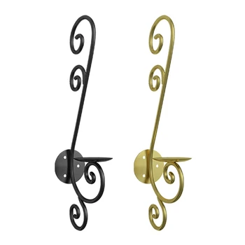 

European Style Wall Mounted Candle Holder Metal Tea Light Candlestick Sconce