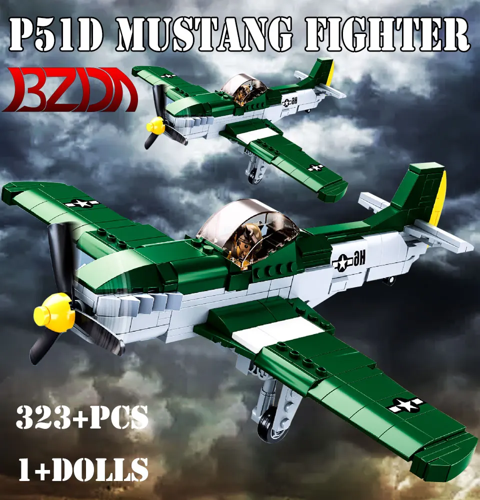 Lego Technic Avion cracheur de feu militaire WW2 - Brick Tech - Blocs compatibles avec Lego Technic