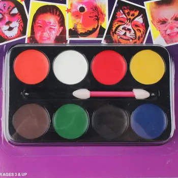 

Clown oil color 6/8color Halloween water color face fans makeup face devil