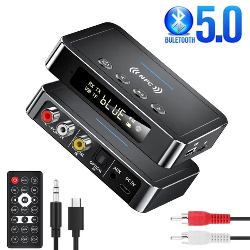 Bluetooth-совместимый аудиопередатчик 5 0 приемник RCA 3 мм AUX-разъем USB-ключ Музыкальный
