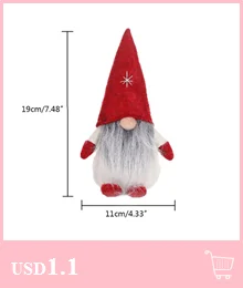 Christmas Swedish Gnome Red Wine Bottle Cap Santa Hats Cover Faceless Doll Santa Claus Home Decoration Sep-9