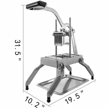 

Commercial Onion Slicer With 3/8" Blades Stability Onion Chopper Wavy in Shape