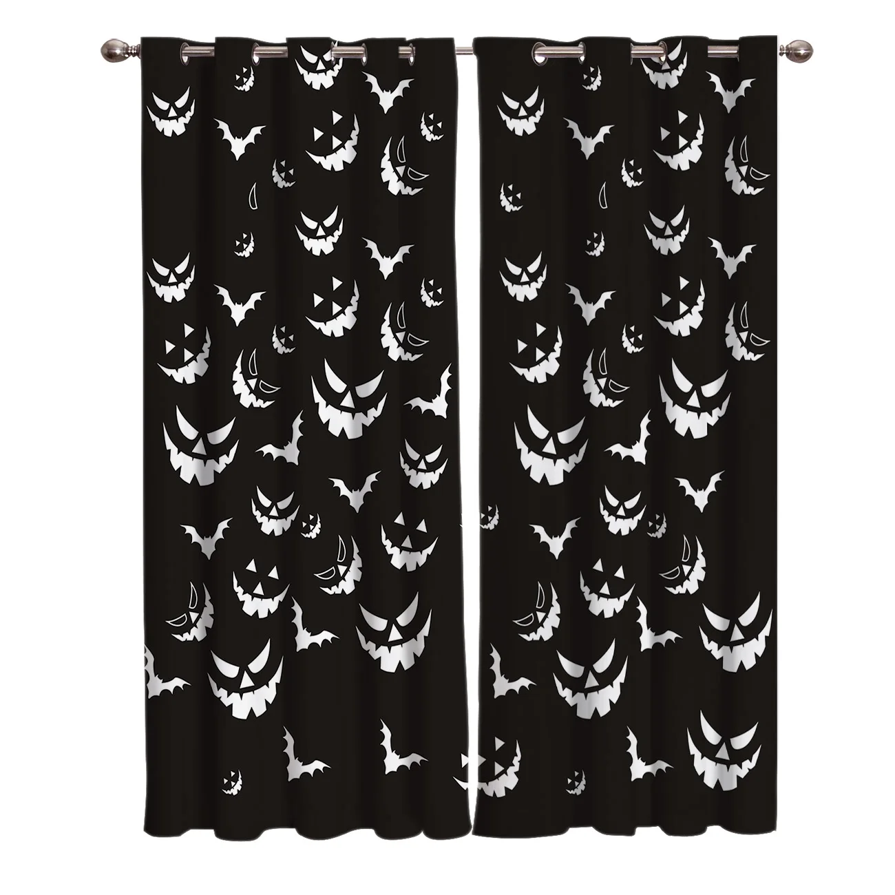 Хэллоуин летучая мышь ужас черные оконные занавески s темные для спальни уличные