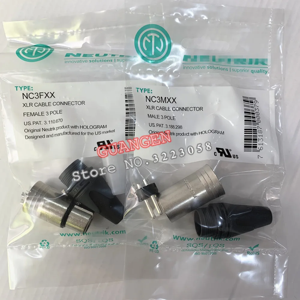 Upgraded version 10 шт./лот 5 шт. NC3MXX и 5 шт. NC3FXX для NEUTRIK мужской и женский набор 3 Pin XLR разъем withe высокое качество - Цвет: Upgraded version