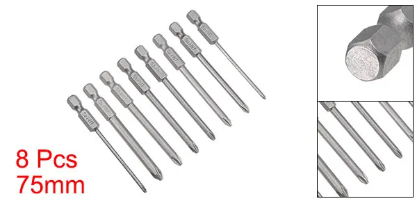size 2 Uxcell отвертка Philips bits набор контактов для тестирования 10 в 1 1/4 дюйма с шестигранной головкой в британском стиле Системы H5/четырёхъядерный 64-разрядный процессор 5/16 отвертки 50/75/100/150/200 мм легированнаякнопка Сталь - Цвет: size 2