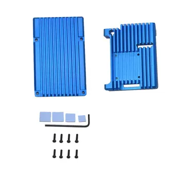 

For Raspberry Pi 4 Model B CNC Aluminum Alloy Case Metal Armor Shell with Heat Sinks for Raspberry Pi 4B-NO Fans