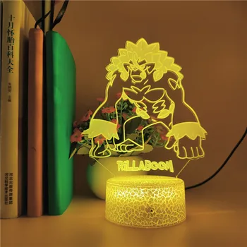 

7 Color Table Lamp lamp Rillaboom 3d Visual Led Night Lights Kids Touch Baby lamp Go Action Figure Smart Phone Control