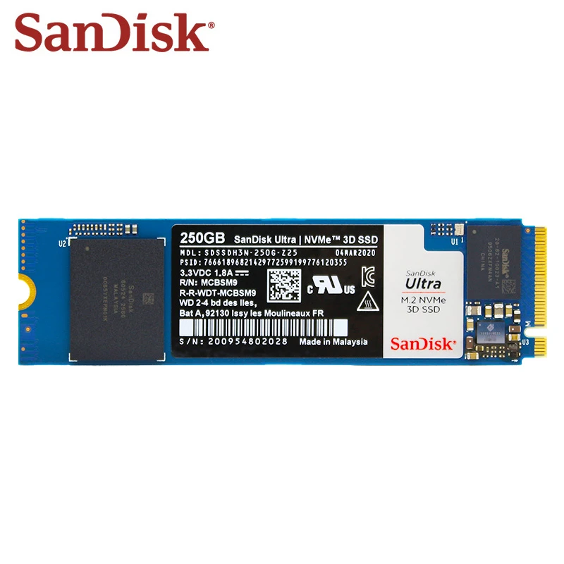 SanDisk Ultra 3D M.2 SSD 1TB 500GB 250GB NVMe M2 2280 PCIe Gen 3x4 Internal  Solid State Drive High Speed Storage Disk Hard Drive|Internal Solid State  Drives| - AliExpress