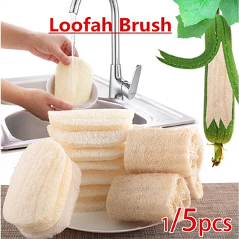 

Natural Loofah Dishwashing Cloth Scrub Pad Dish Bowl Pot Scrubber Sponge Rag Kitchen Cleaning Brushes Towel Scrub Pad Tool