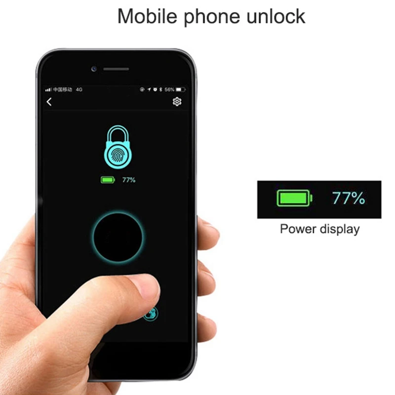 Умный замок отпечатков пальцев водонепроницаемый смарт приложение Bluetooth электронный замок открытый багаж навесной замок для шкафов