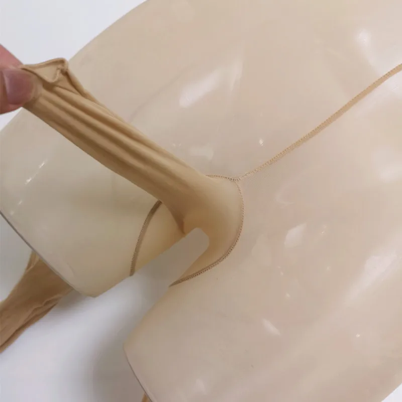 

Oil Glossy Shiny Elephant Nose Open Genitalia Pantyhose Silk Smooth Gay Fetish Pants Male Erotic lingerie Clubwear Sexy Trousers