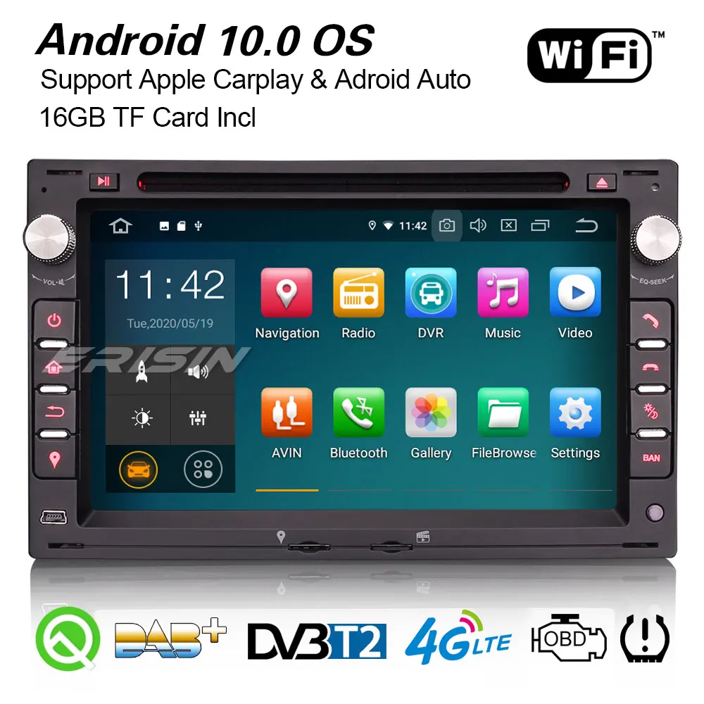 5186 DAB+ CarPlay Android 10.0 Car Stereo Radio Autoradio BT For PASSAT B5 VW Polo Golf IV MK4 T5 MULTIVAN Peugeot 307 Ford | Автомобили и