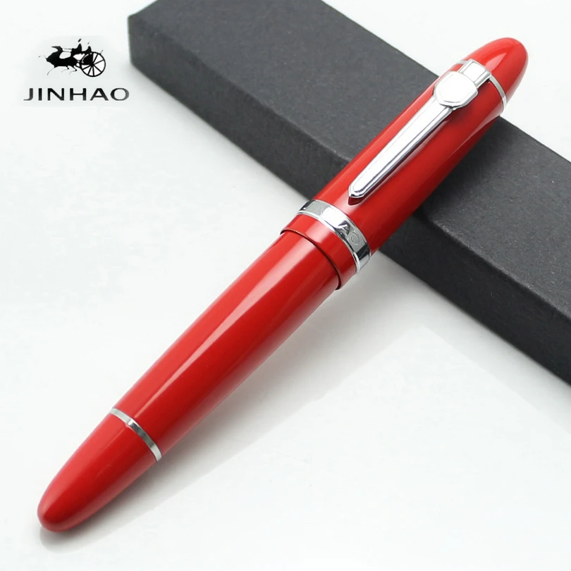 

JINHAO 159 высококачественные перьевые ручки 18KGP перьевая ручка со средним наконечником Бесплатный офис без футляра для ручек