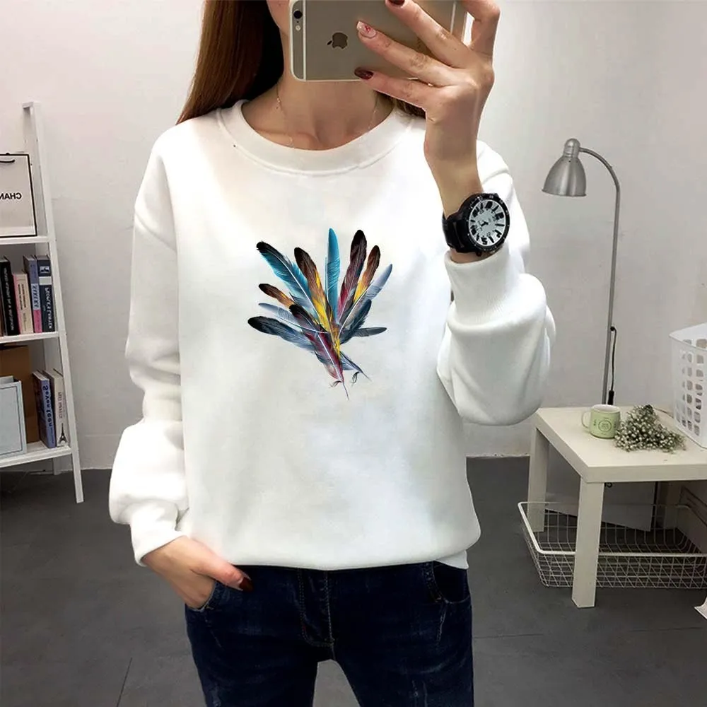 Woman Sweatshirts Female Hoodie Long Sleeves O-neck Pullovers 2024Trend Sporty Fashion Tracksuit Harajuku Clothes Woman Clothing