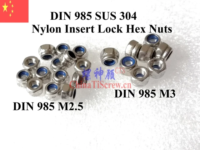 DIN 934 DIN 985 Stainless steel Nuts M1.6 M2 M2.5 M3 A2-70 Polished